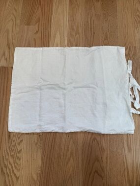 Pottery Barn Belgian linen standard sham with TIES